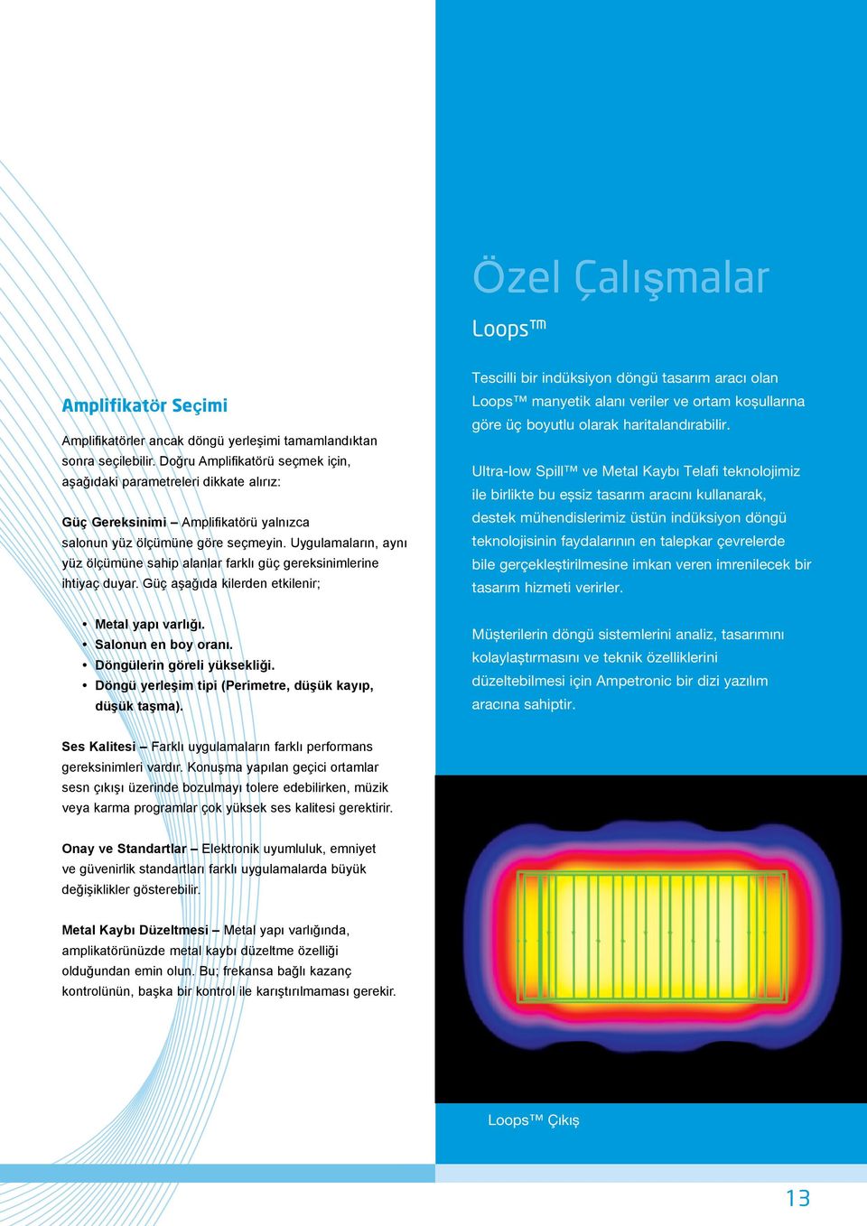 Uygulamaların, aynı yüz ölçümüne sahip alanlar farklı güç gereksinimlerine ihtiyaç duyar. Güç aşağıda kilerden etkilenir; Metal yapı varlığı. Salonun en boy oranı. Döngülerin göreli yüksekliği.