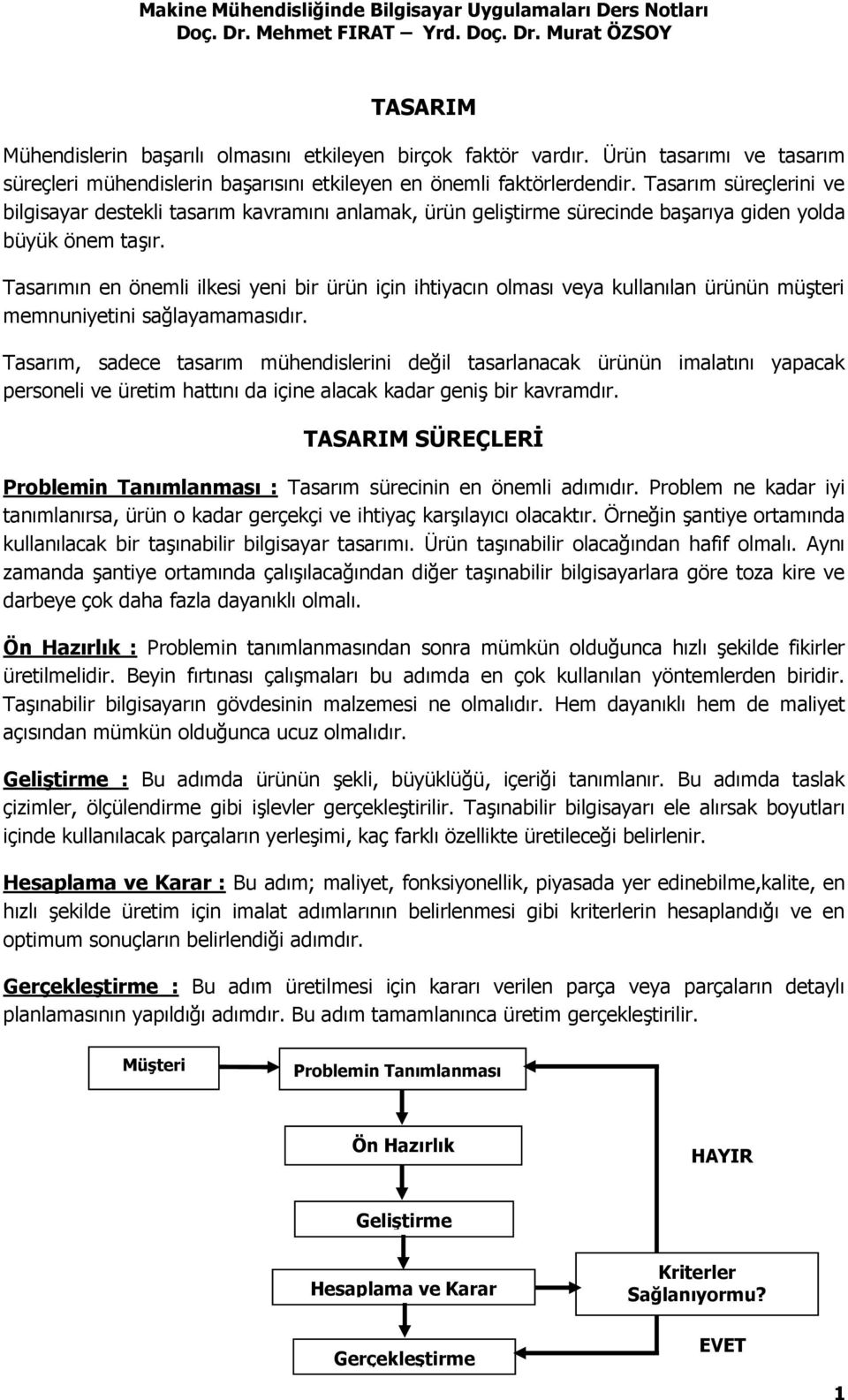 Tasarımın en önemli ilkesi yeni bir ürün için ihtiyacın olması veya kullanılan ürünün müşteri memnuniyetini sağlayamamasıdır.