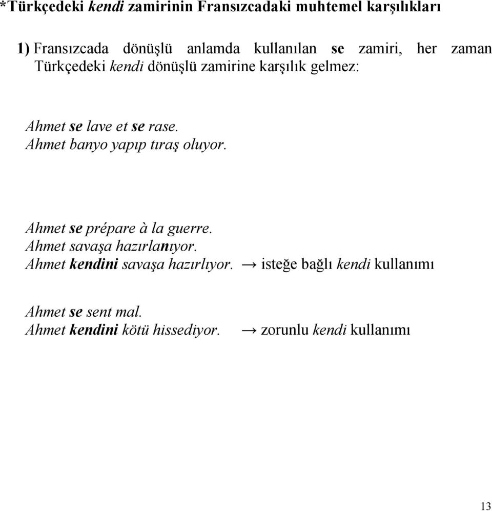 Ahmet banyo yapıp tıraş oluyor. Ahmet se prépare à la guerre. Ahmet savaşa hazırlanıyor.