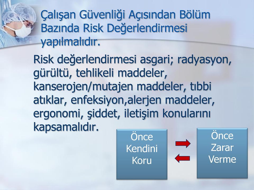 kanserojen/mutajen maddeler, tıbbi atıklar, enfeksiyon,alerjen maddeler,