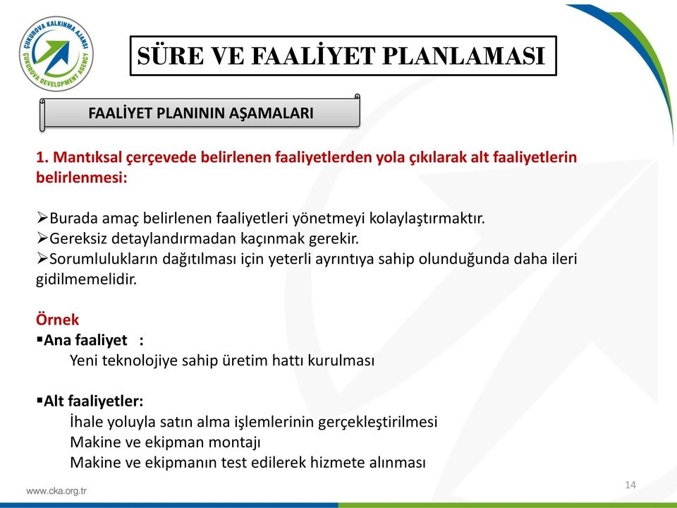 kolaylaştırmaktır. Gereksiz detaylandırmadan kaçınmak gerekir.