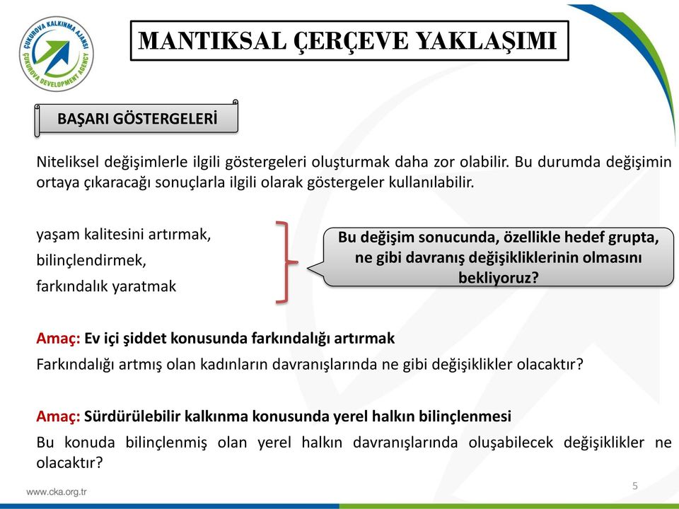 yaşam kalitesini artırmak, bilinçlendirmek, farkındalık yaratmak Bu değişim sonucunda, özellikle hedef grupta, ne gibi davranış değişikliklerinin olmasını bekliyoruz?