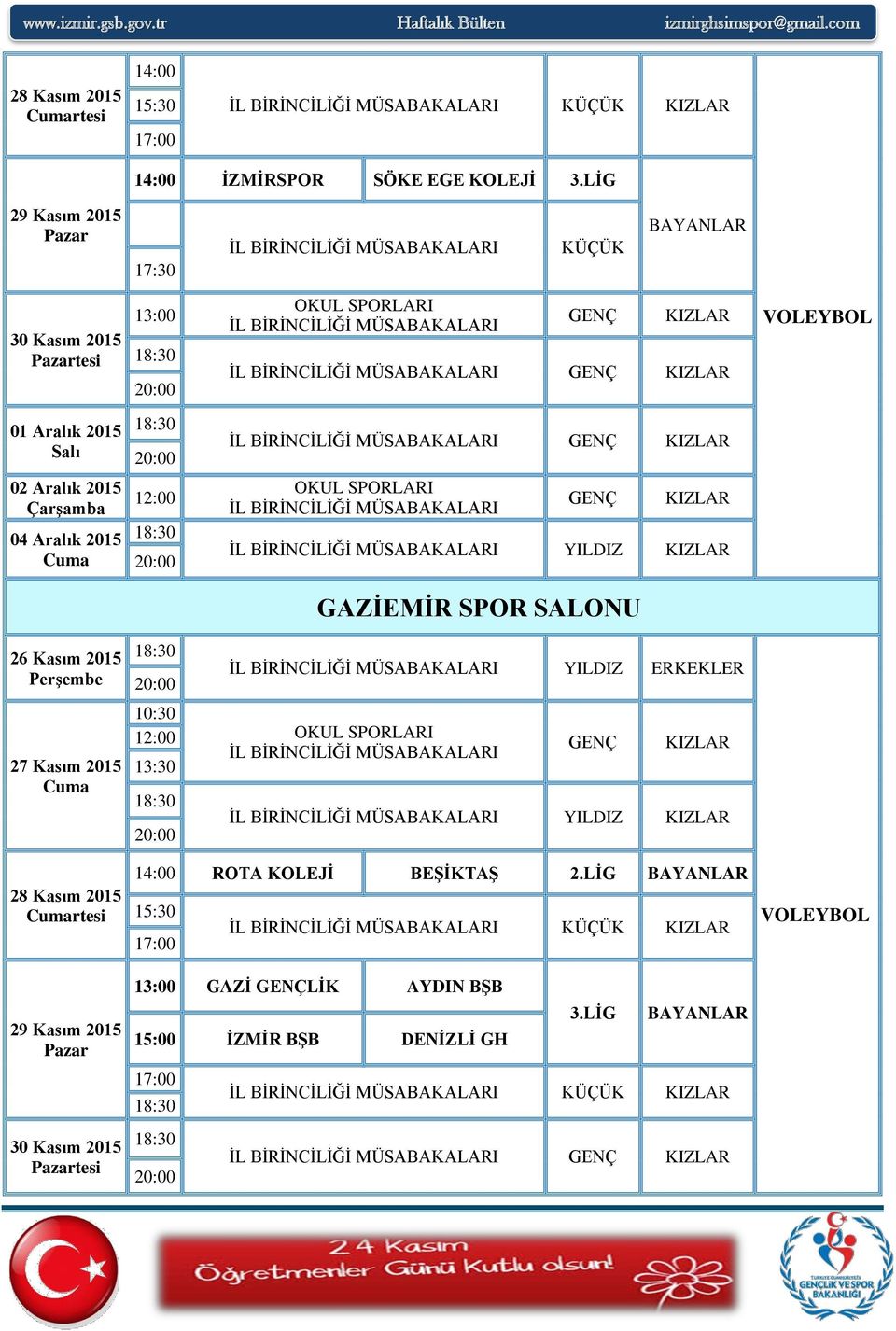 10:30 13:30 YILDIZ rtesi ROTA KOLEJİ BEŞİKTAŞ 2.