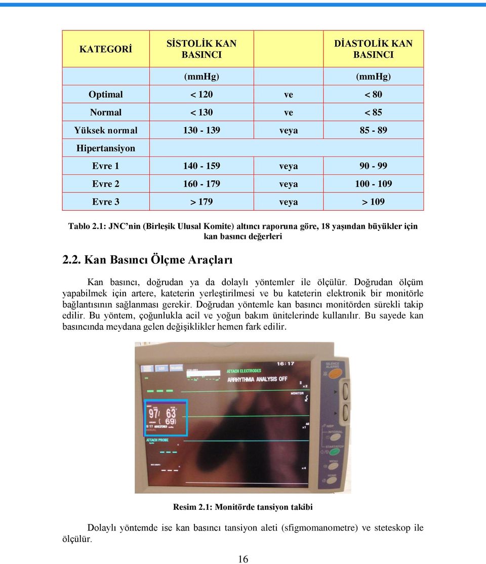 Doğrudan ölçüm yapabilmek için artere, kateterin yerleştirilmesi ve bu kateterin elektronik bir monitörle bağlantısının sağlanması gerekir.