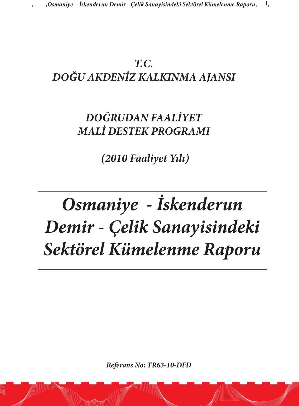 DOĞU AKDENİZ KALKINMA AJANSI DOĞRUDAN FAALİYET MALİ DESTEK PROGRAMI