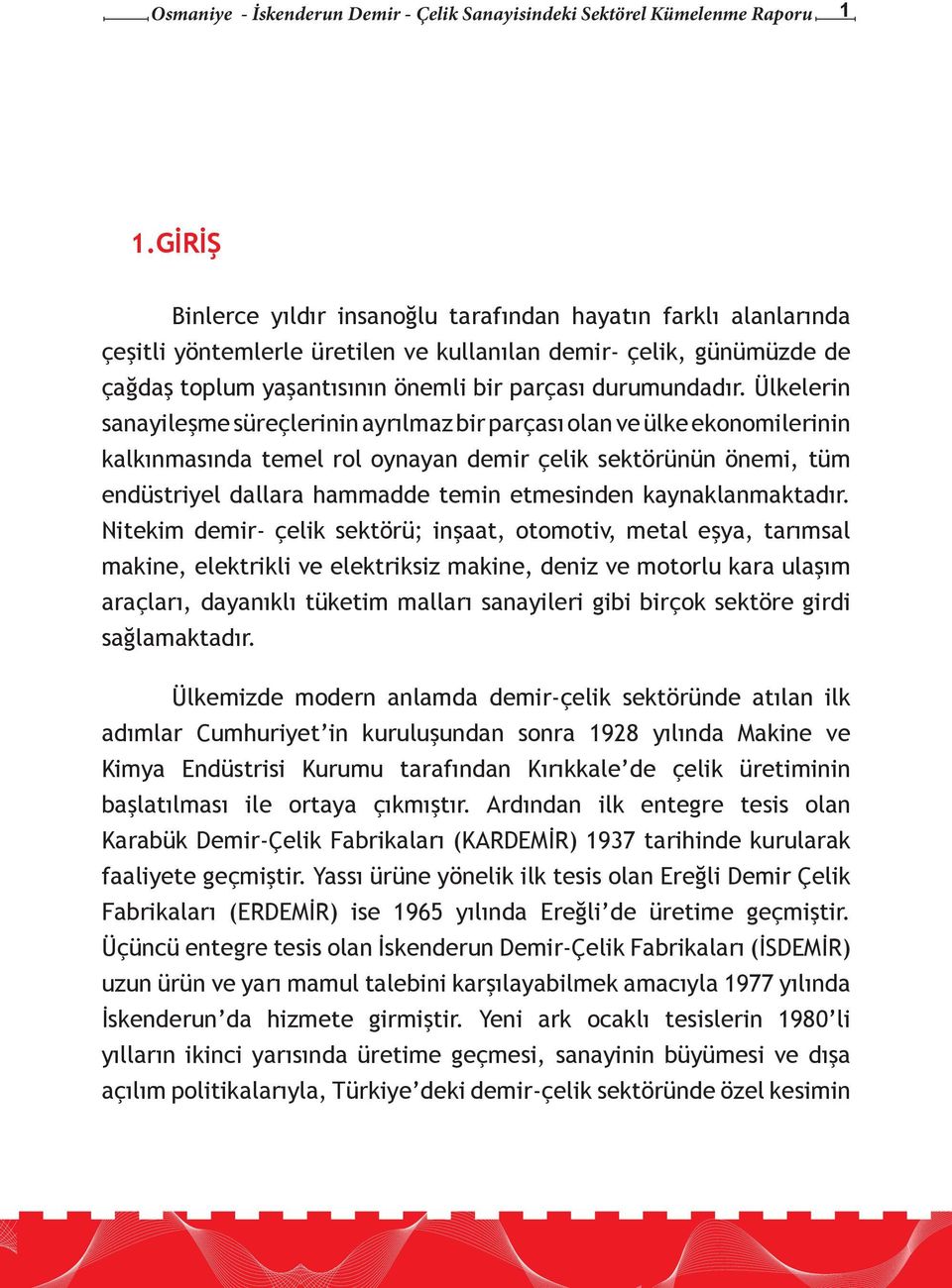 Ülkelerin sanayileşme süreçlerinin ayrılmaz bir parçası olan ve ülke ekonomilerinin kalkınmasında temel rol oynayan demir çelik sektörünün önemi, tüm endüstriyel dallara hammadde temin etmesinden