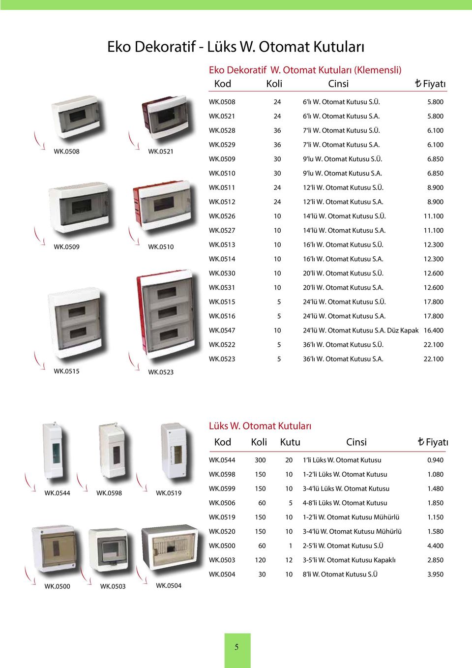 Otomat Kutusu S.Ü.. WK.0527 0 4 lü W. Otomat Kutusu S.A.. WK.09 WK.050 WK.053 0 lı W. Otomat Kutusu S.Ü. 2.300 WK.054 0 lı W. Otomat Kutusu S.A. 2.300 WK.0530 0 li W. Otomat Kutusu S.Ü. 2.00 WK.053 0 li W.