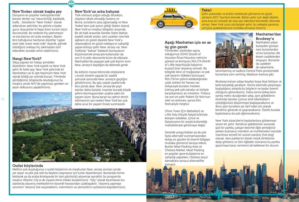 Bazen ters tuttuğunuz haritanızı düzeltip upper east side, lower west side diyerek, gitmek istediğiniz noktayı hiç sıkılmadan tarif edecekler, bundan emin olabilirsiniz. Hangi New York?