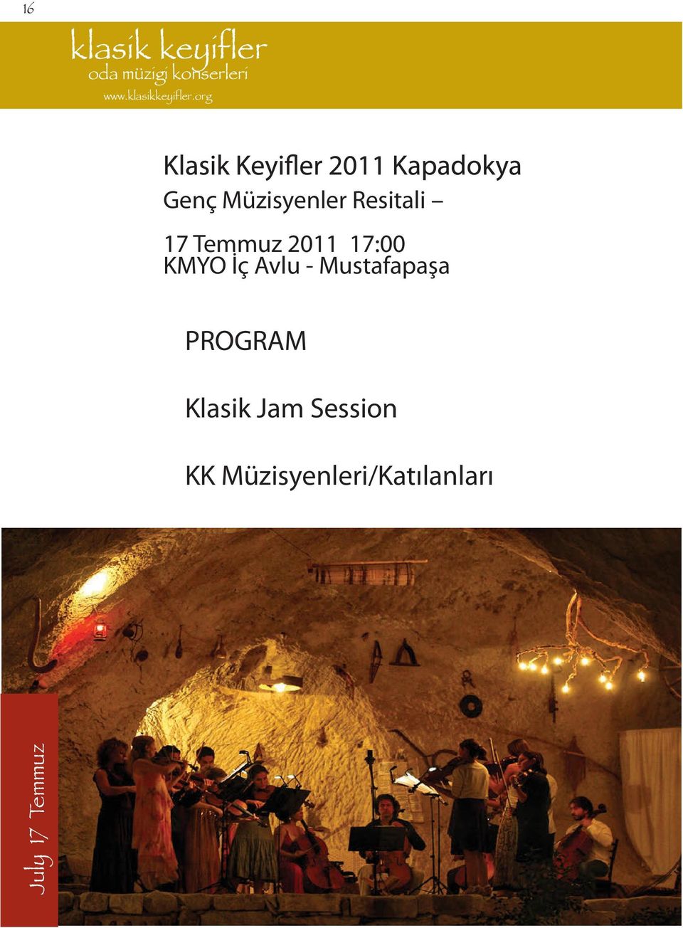 Mustafapaşa PROGRAM Klasik Jam