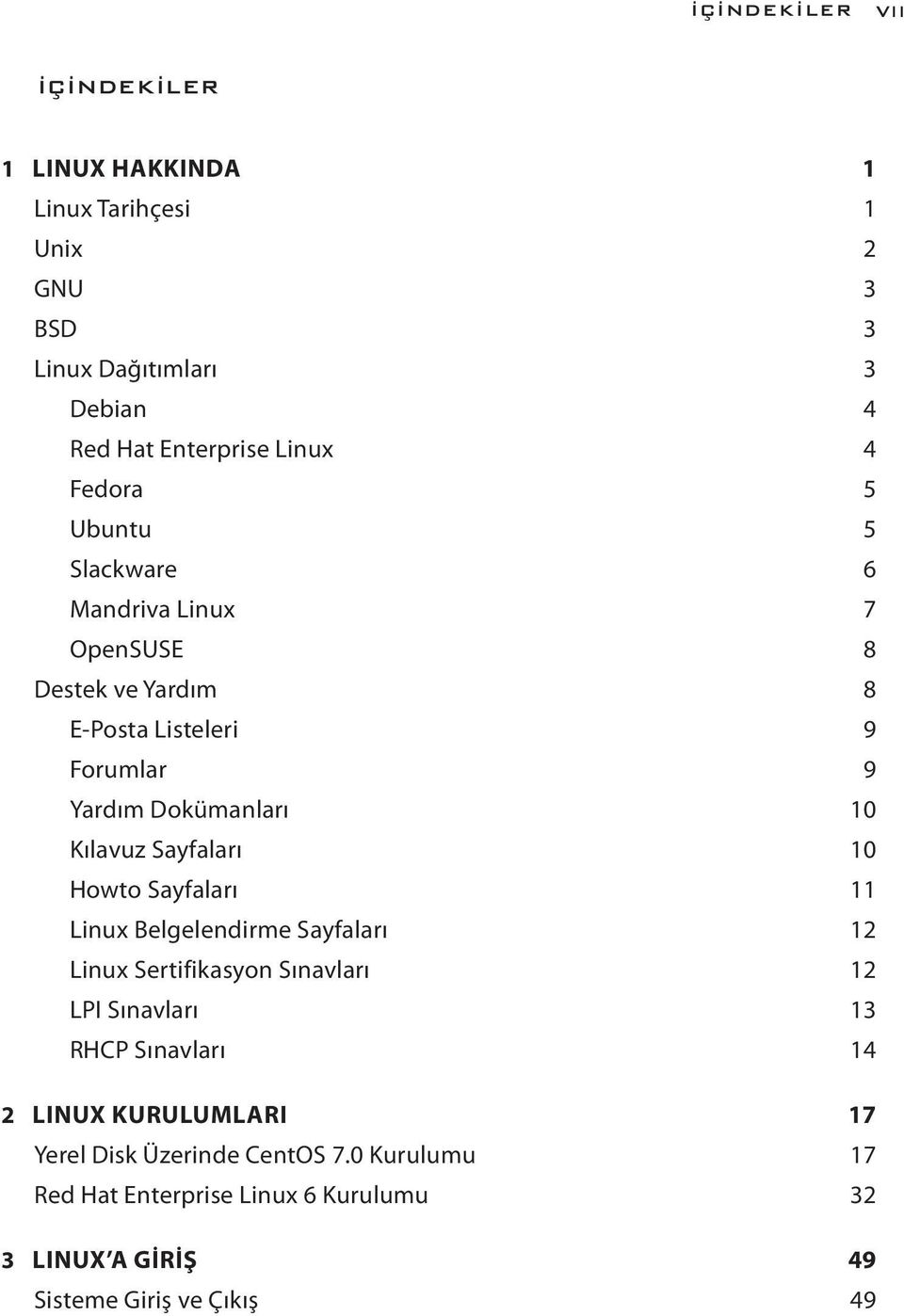 Sayfaları 10 Howto Sayfaları 11 Linux Belgelendirme Sayfaları 12 Linux Sertifikasyon Sınavları 12 LPI Sınavları 13 RHCP Sınavları 14 2