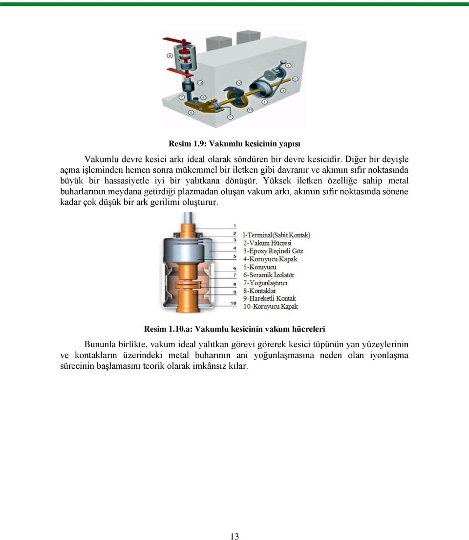 Yüksek iletken özelliğe sahip metal buharlarının meydana getirdiği plazmadan oluşan vakum arkı, akımın sıfır noktasında sönene kadar çok düşük bir ark gerilimi oluşturur.