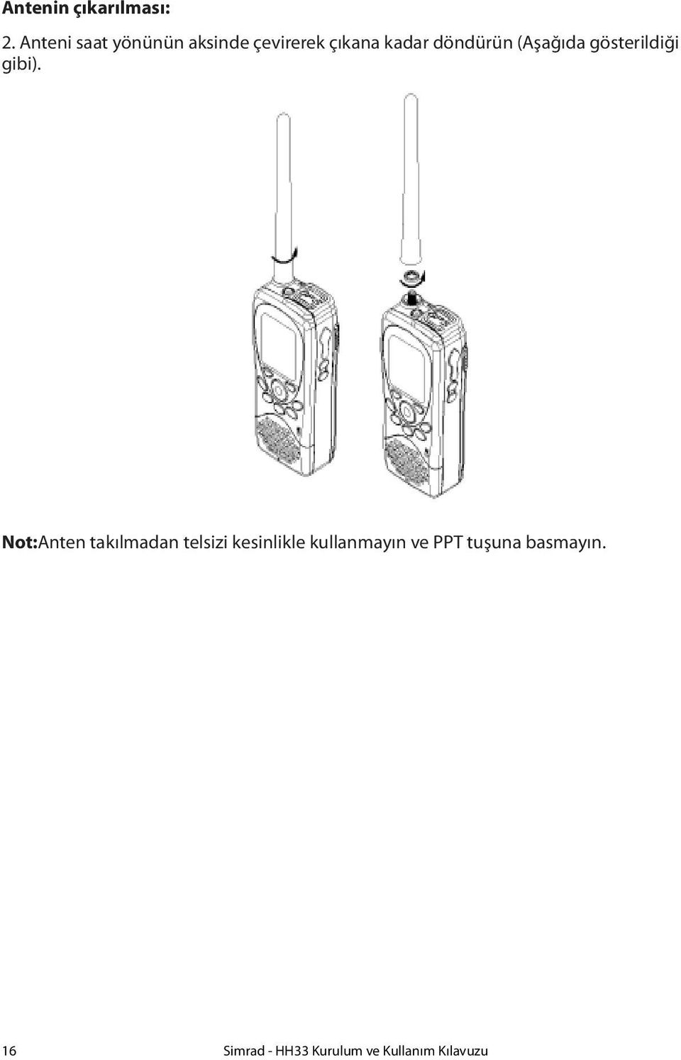 döndürün (Aşağıda gösterildiği gibi).