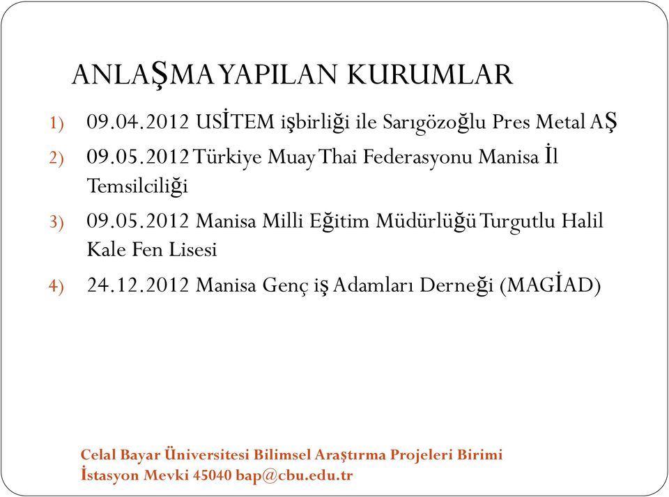 2012 Türkiye Muay Thai Federasyonu Manisa İl Temsilciliği 3) 09.05.