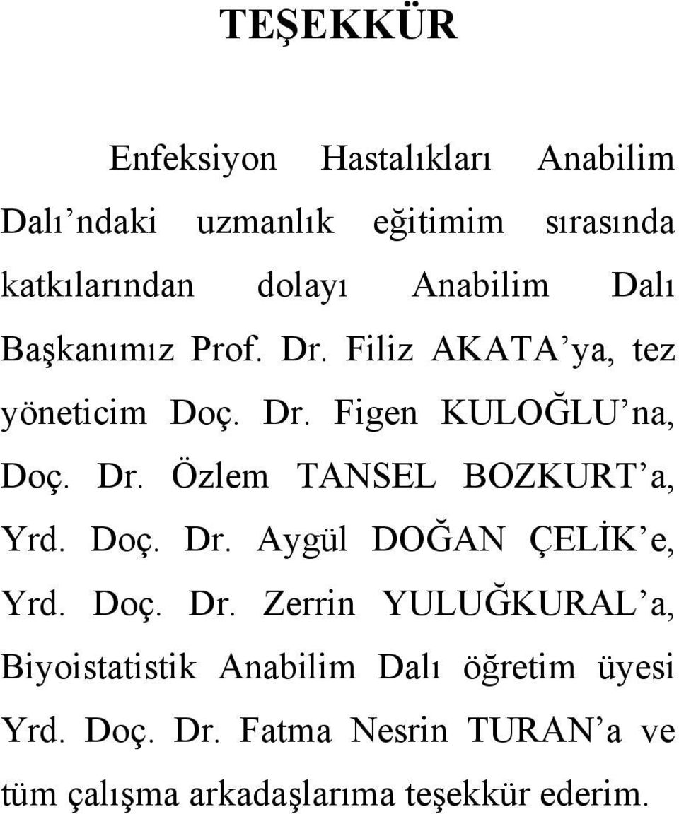 Doç. Dr. Aygül DOĞAN ÇELİK e, Yrd. Doç. Dr. Zerrin YULUĞKURAL a, Biyoistatistik Anabilim Dalı öğretim üyesi Yrd.