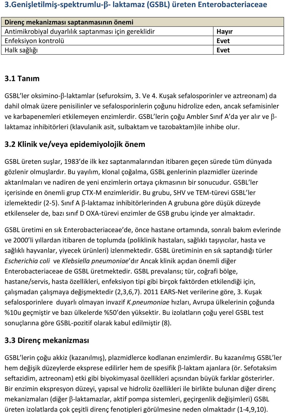 Kuşak sefalosporinler ve aztreonam) da dahil olmak üzere penisilinler ve sefalosporinlerin çoğunu hidrolize eden, ancak sefamisinler ve karbapenemleri etkilemeyen enzimlerdir.