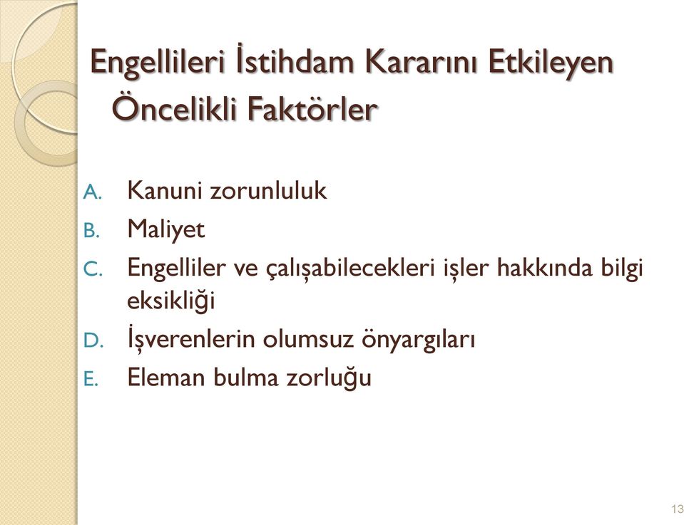 Engelliler ve çalışabilecekleri işler hakkında bilgi