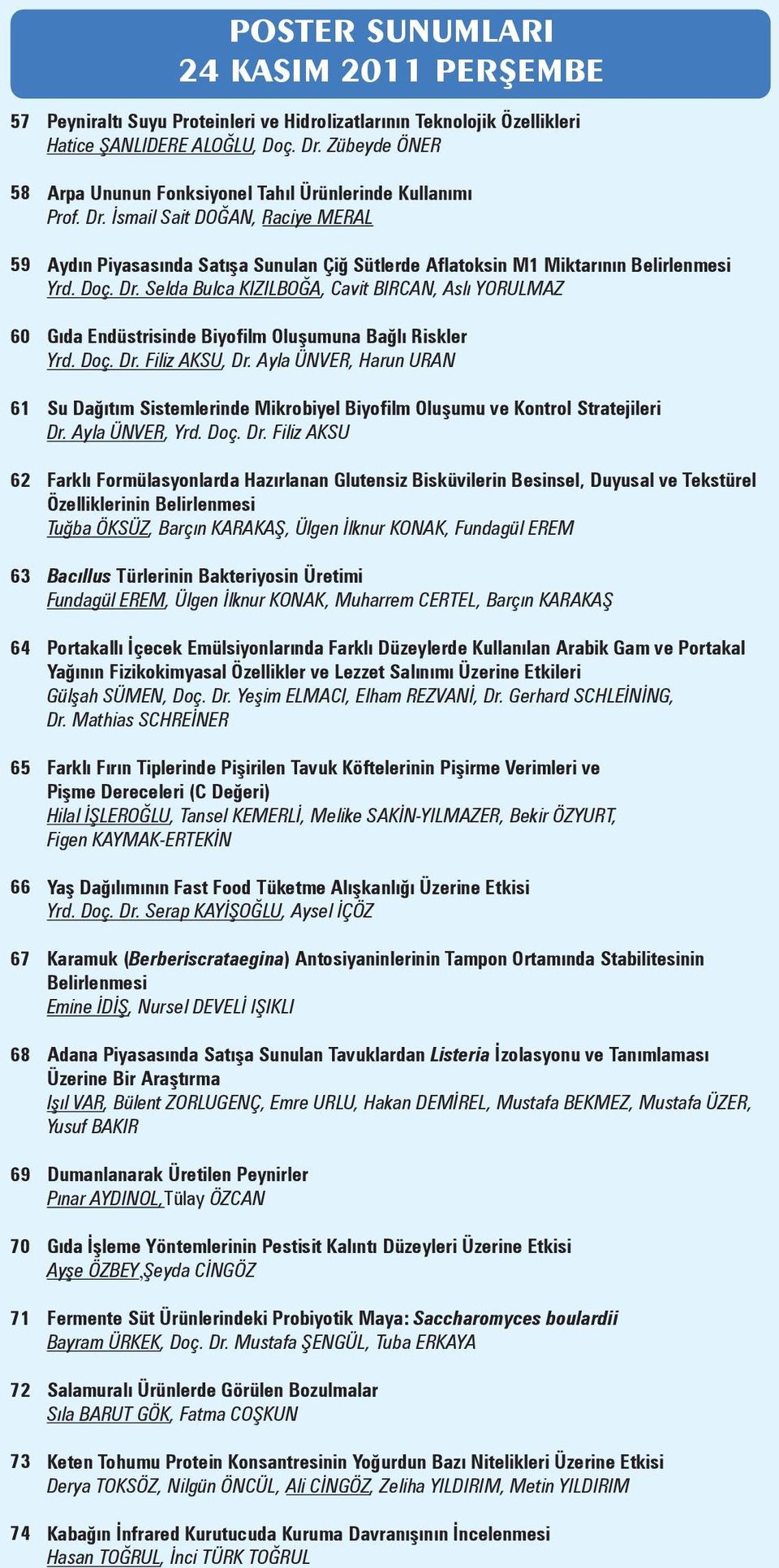 İsmail Sait DOĞAN, Raciye MERAL 59 Aydın Piyasasında Satışa Sunulan Çiğ Sütlerde Aflatoksin M1 Miktarının Belirlenmesi Yrd. Doç. Dr.