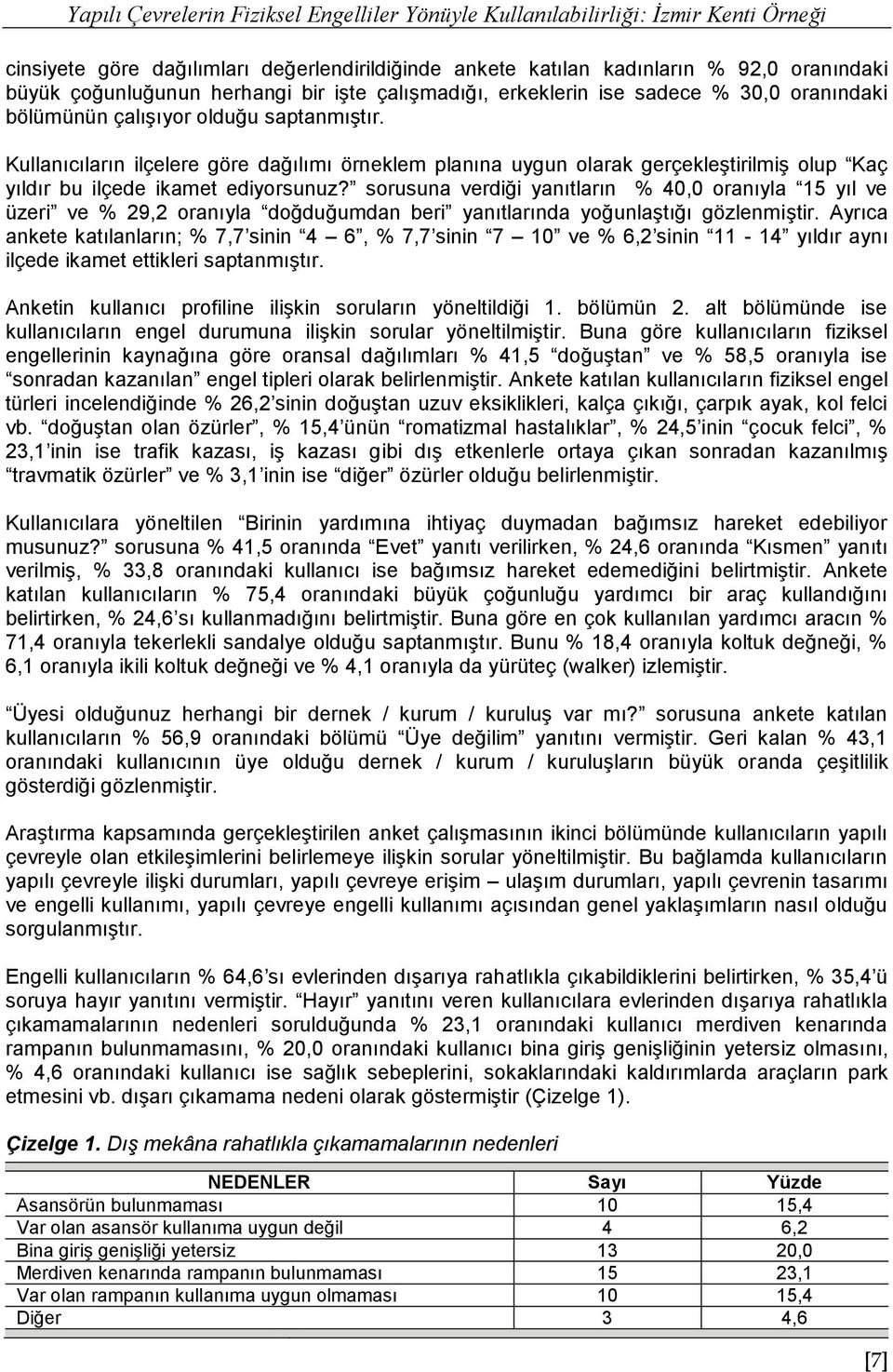 Kullanıcıların ilçelere göre dağılımı örneklem planına uygun olarak gerçekleştirilmiş olup Kaç yıldır bu ilçede ikamet ediyorsunuz?