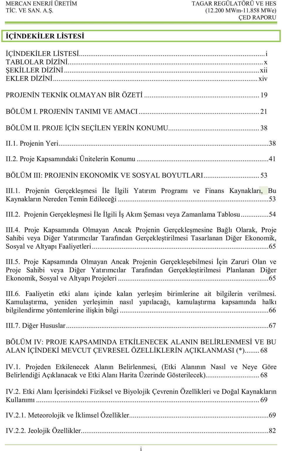 .. 53 III.2. Projenin Gerçekleşmesi İle İlgili İş Akım Şeması veya Zamanlama Tablosu... 54 