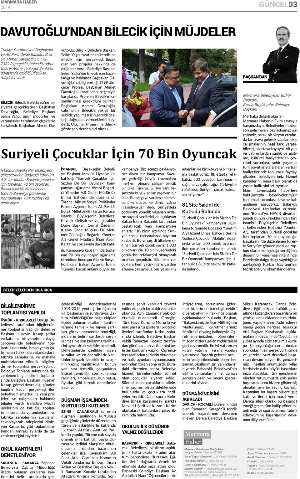 Suriyeli Çocuklar İçin 70 Bin Oyuncak İstanbul Büyükşehir Belediyesi şirketlerinden Boğaziçi Yönetim A.Ş.