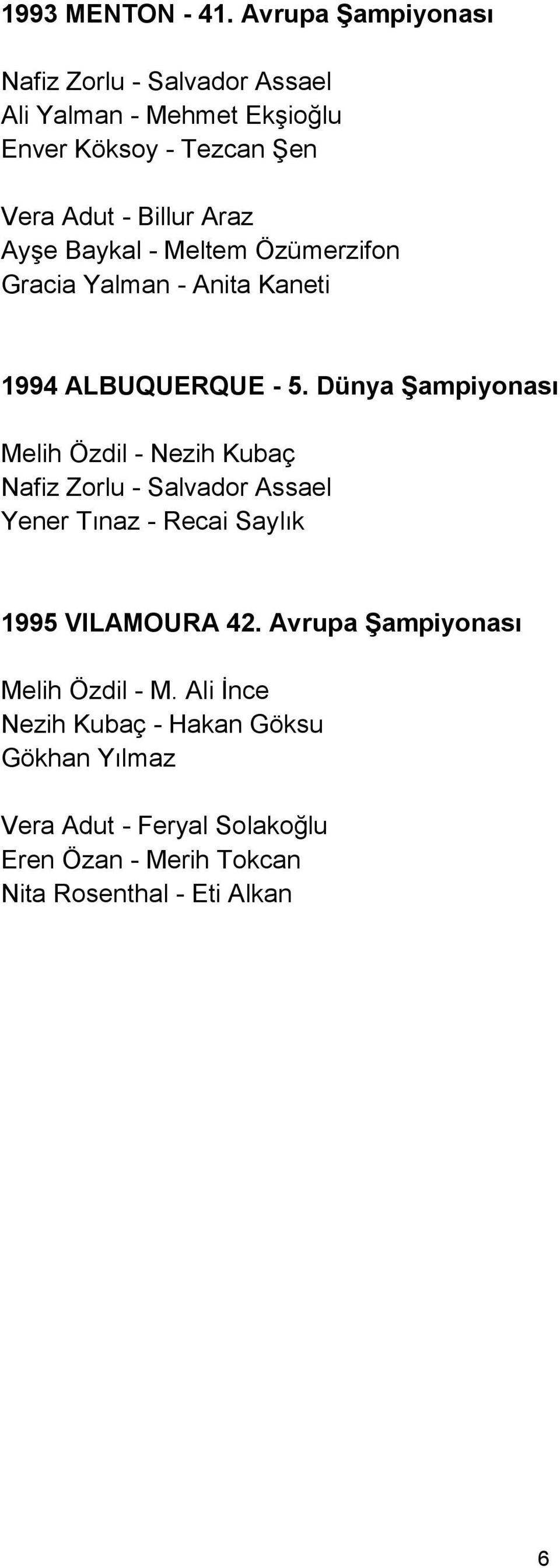 Meltem Özümerzifon Gracia Yalman - Anita Kaneti 1994 ALBUQUERQUE - 5.