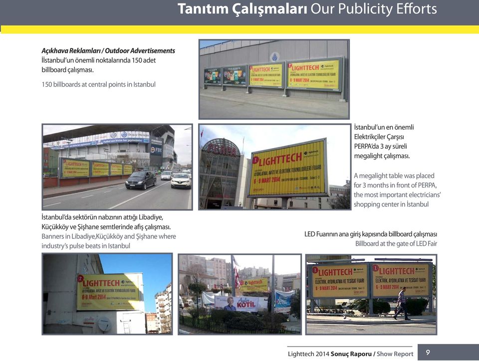 İstanbul da sektörün nabzının attığı Libadiye, Küçükköy ve Şişhane semtlerinde afiş çalışması.