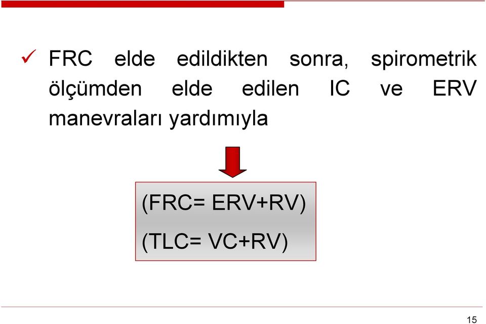 edilen IC ve ERV manevraları