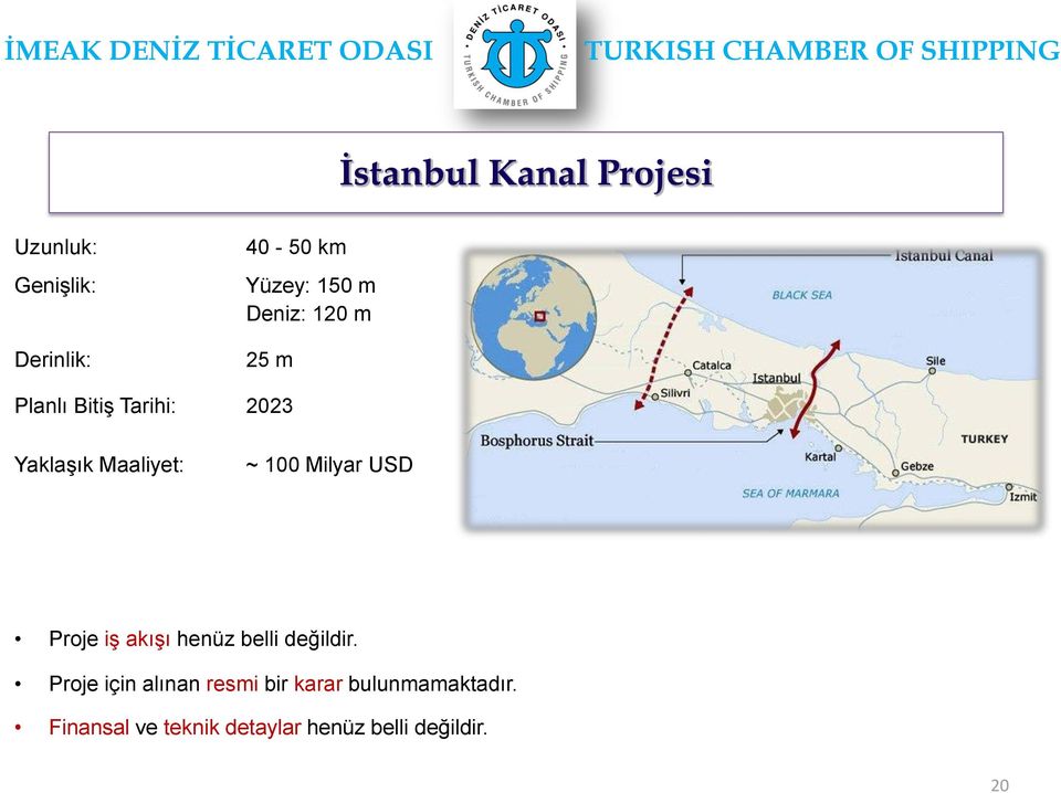 Milyar USD Proje iş akışı henüz belli değildir.