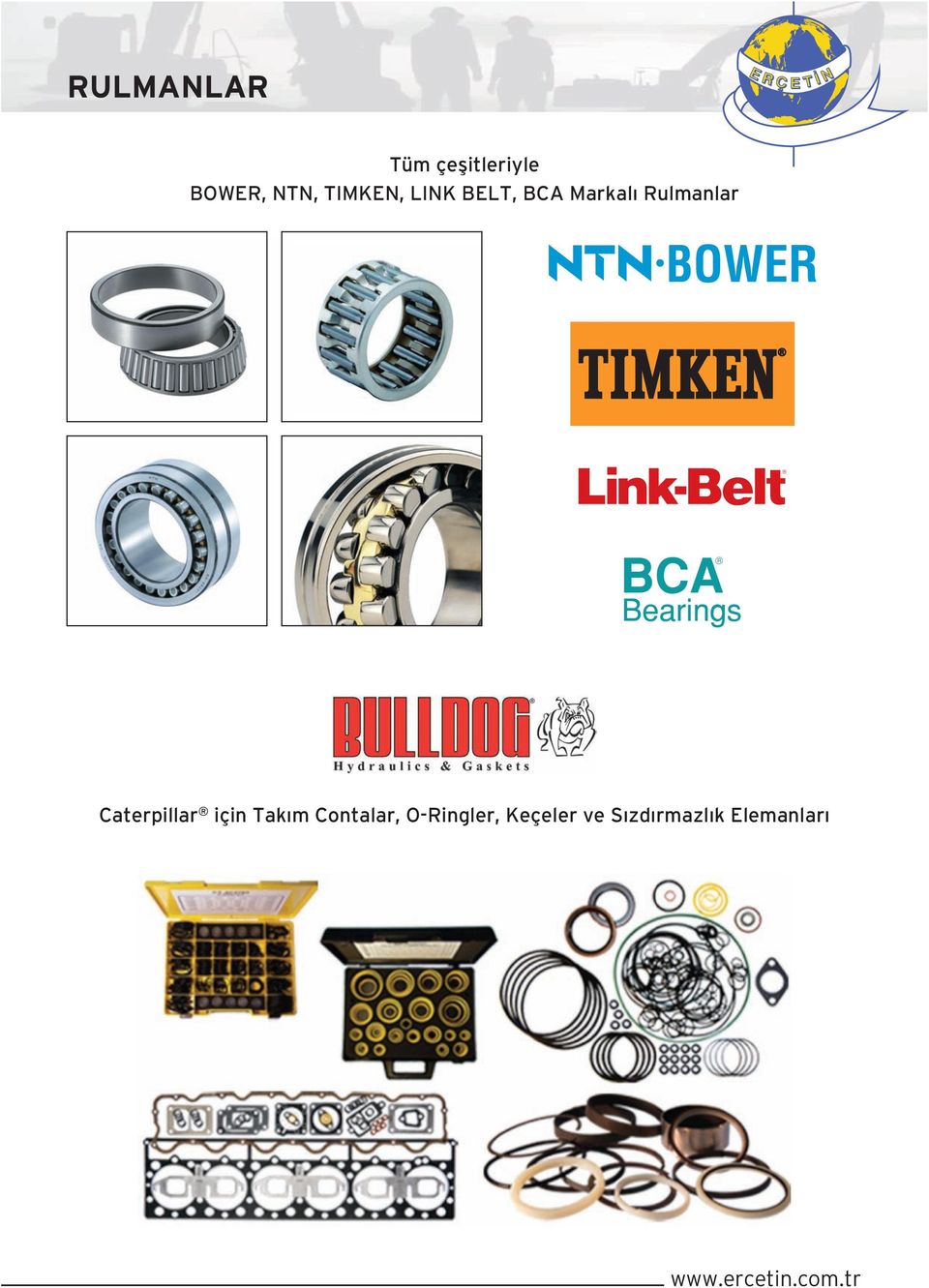 Rulmanlar Caterpillar için Takım