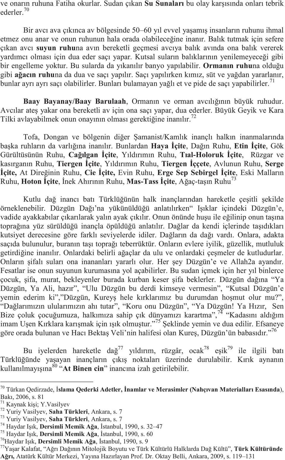 Balık tutmak için sefere çıkan avcı suyun ruhuna avın bereketli geçmesi avcıya balık avında ona balık vererek yardımcı olması için dua eder saçı yapar.