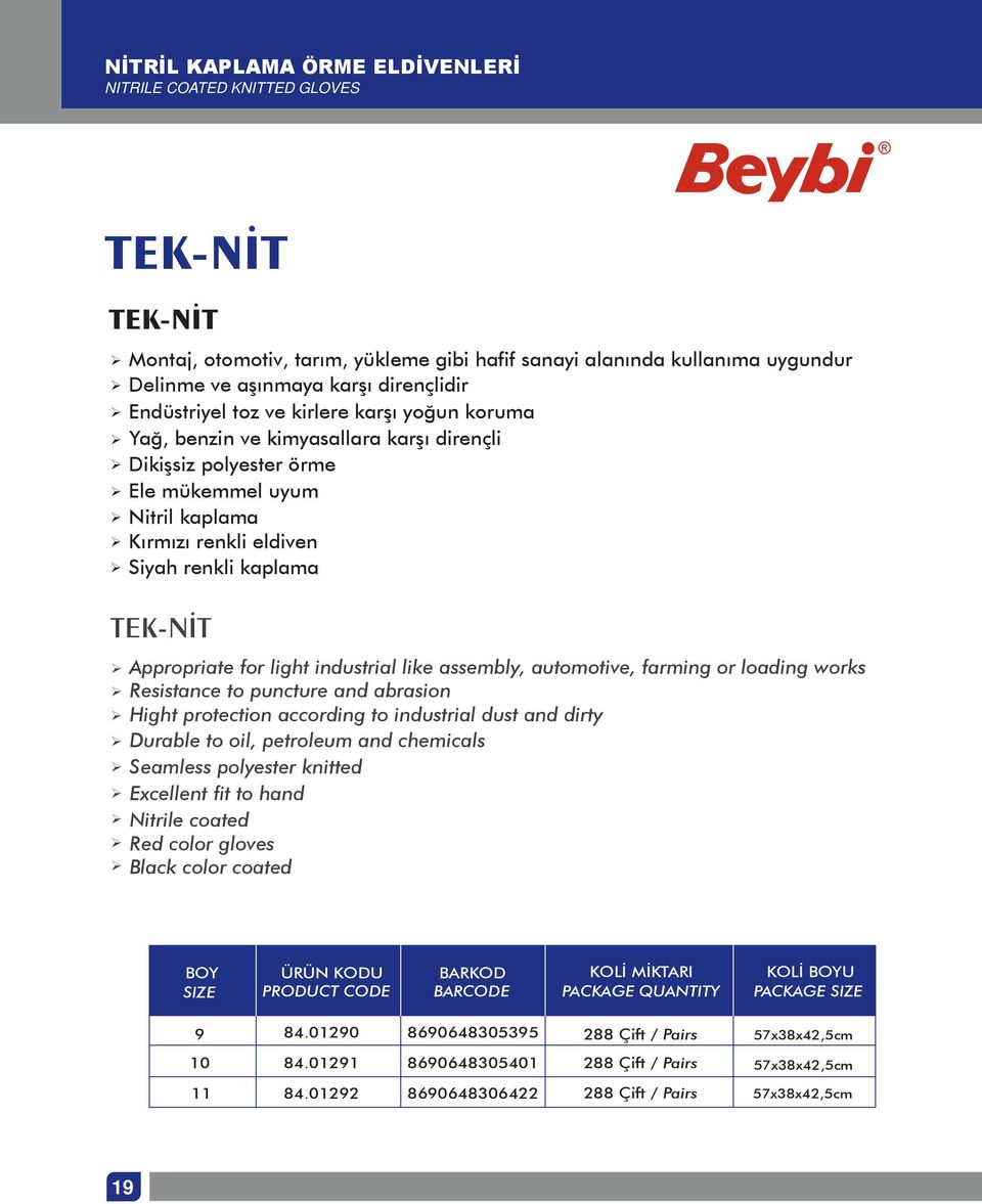 Appropriate for light industrial like assembly, automotive, farming or loading works Resistance to puncture and abrasion Hight protection according to industrial dust and dirty Durable to oil,