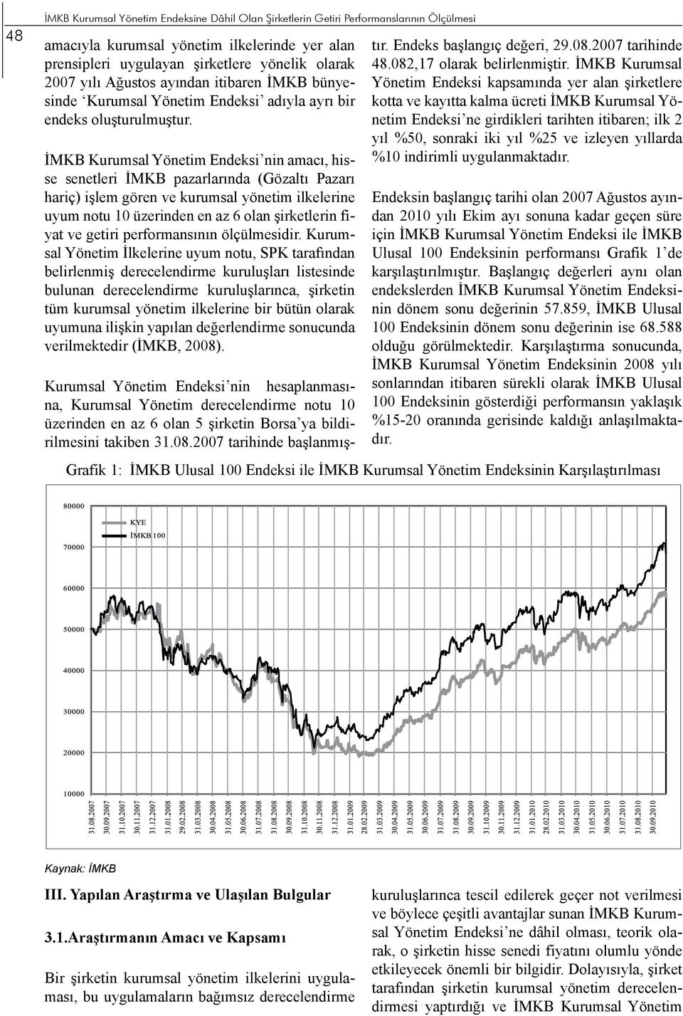 İMKB Kurumsal Yönetim Endeksi nin amacı, hisse senetleri İMKB pazarlarında (Gözaltı Pazarı hariç) işlem gören ve kurumsal yönetim ilkelerine uyum notu 10 üzerinden en az 6 olan şirketlerin fiyat ve