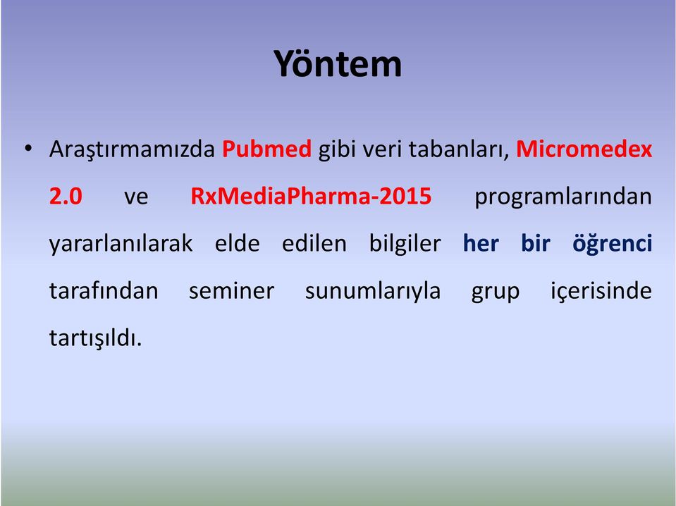 0 ve RxMediaPharma-2015 programlarından