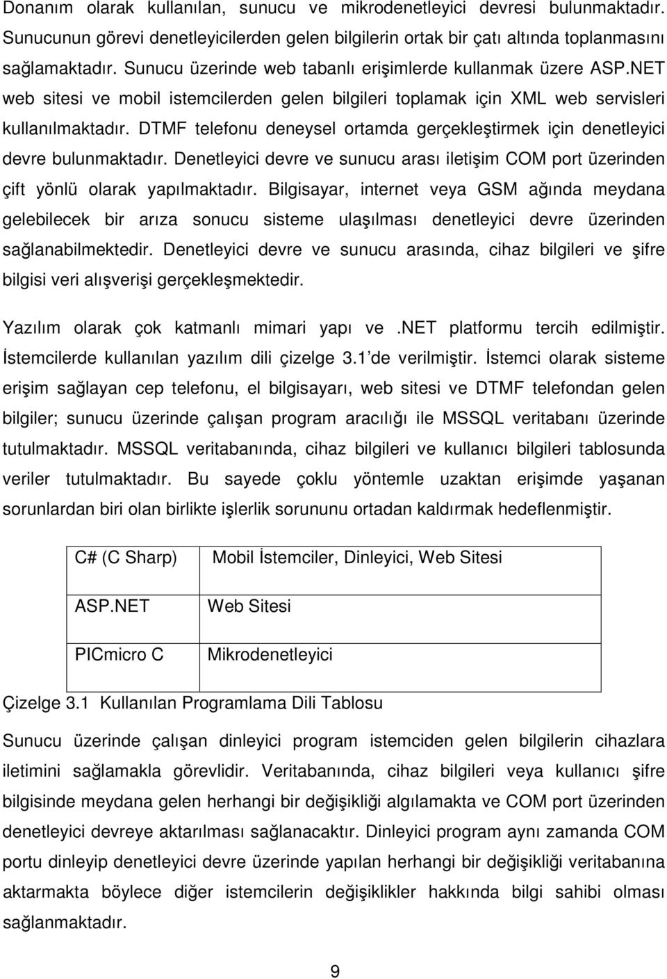 DTMF telefonu deneysel ortamda gerçekleştirmek için denetleyici devre bulunmaktadır. Denetleyici devre ve sunucu arası iletişim COM port üzerinden çift yönlü olarak yapılmaktadır.