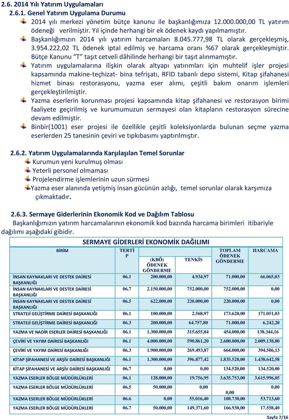 222,02 TL ödenek iptal edilmiş ve harcama oranı %67 olarak gerçekleşmiştir. Bütçe Kanunu T taşıt cetveli dâhilinde herhangi bir taşıt alınmamıştır.