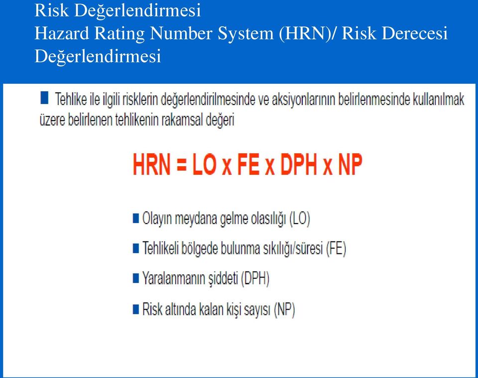 System (HRN)/ Risk