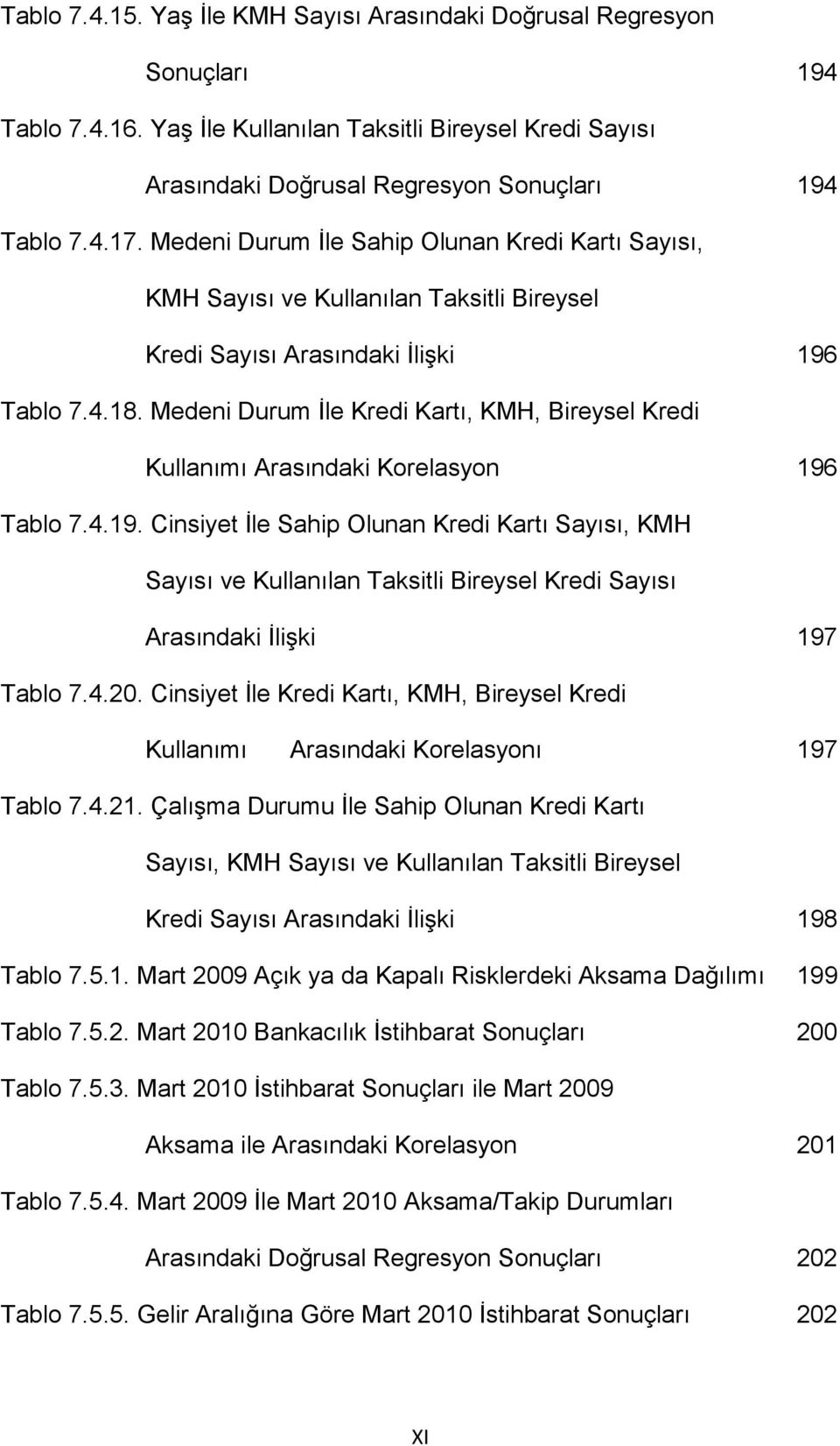 Medeni Durum İle Kredi Kartı, KMH, Bireysel Kredi Kullanımı Arasındaki Korelasyon 196