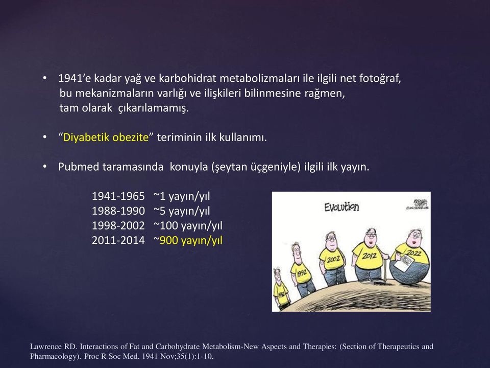 1941-1965 ~1 yayın/yıl 1988-1990 ~5 yayın/yıl 1998-2002 ~100 yayın/yıl 2011-2014 ~900 yayın/yıl Lawrence RD.