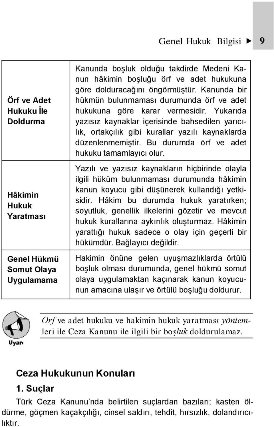 Yukarıda yazısız kaynaklar içerisinde bahsedilen yarıcılık, ortakçılık gibi kurallar yazılı kaynaklarda düzenlenmemiştir. Bu durumda örf ve adet hukuku tamamlayıcı olur.