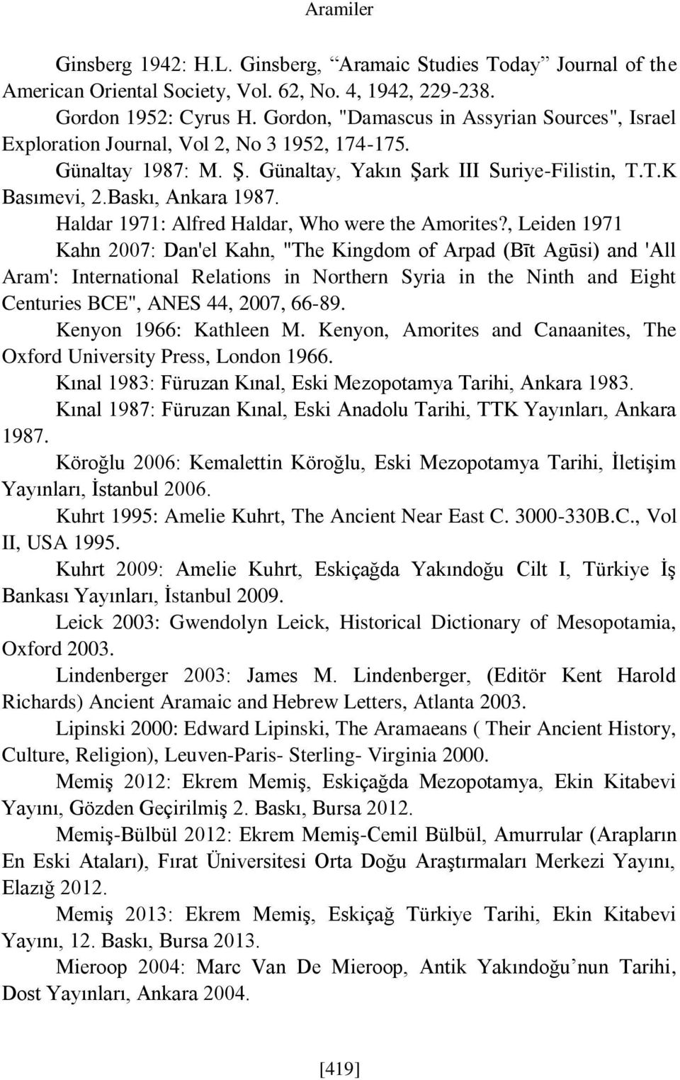 Haldar 1971: Alfred Haldar, Who were the Amorites?