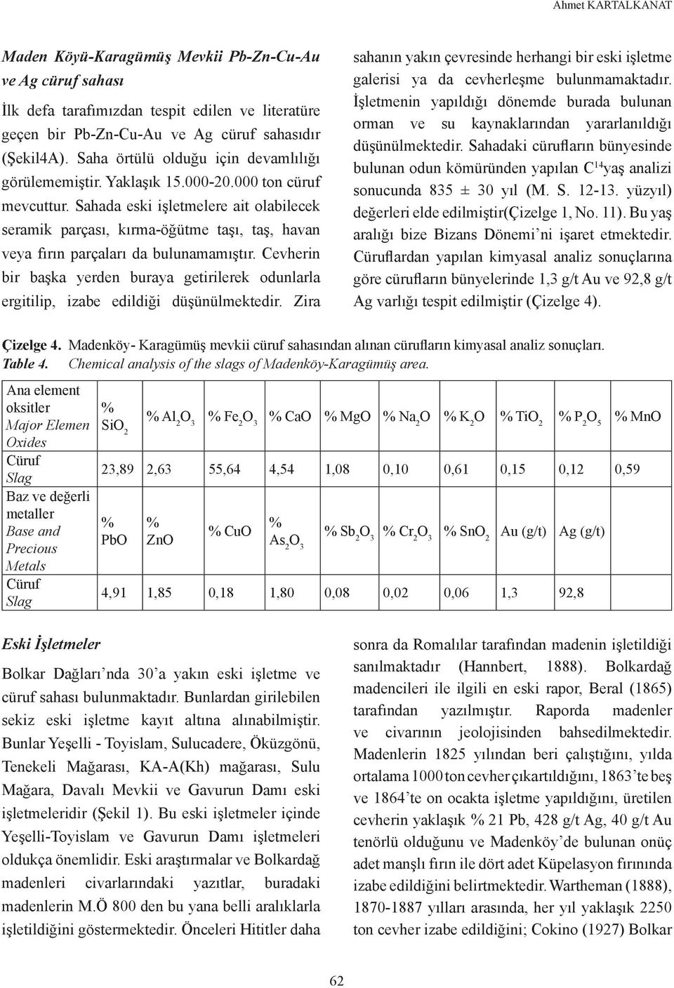 Sahada eski işletmelere ait olabilecek seramik parçası, kırma-öğütme taşı, taş, havan veya fırın parçaları da bulunamamıştır.