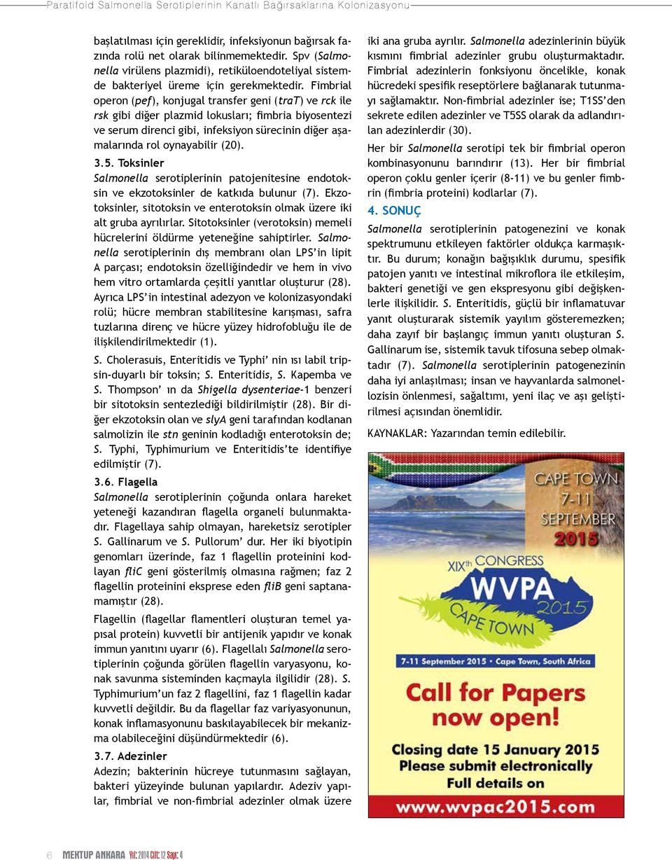 Fimbrial operon (pef), konjugal transfer geni (trat) ve rck ile rsk gibi diğer plazmid lokusları; fimbria biyosentezi ve serum direnci gibi, infeksiyon sürecinin diğer aşamalarında rol oynayabilir