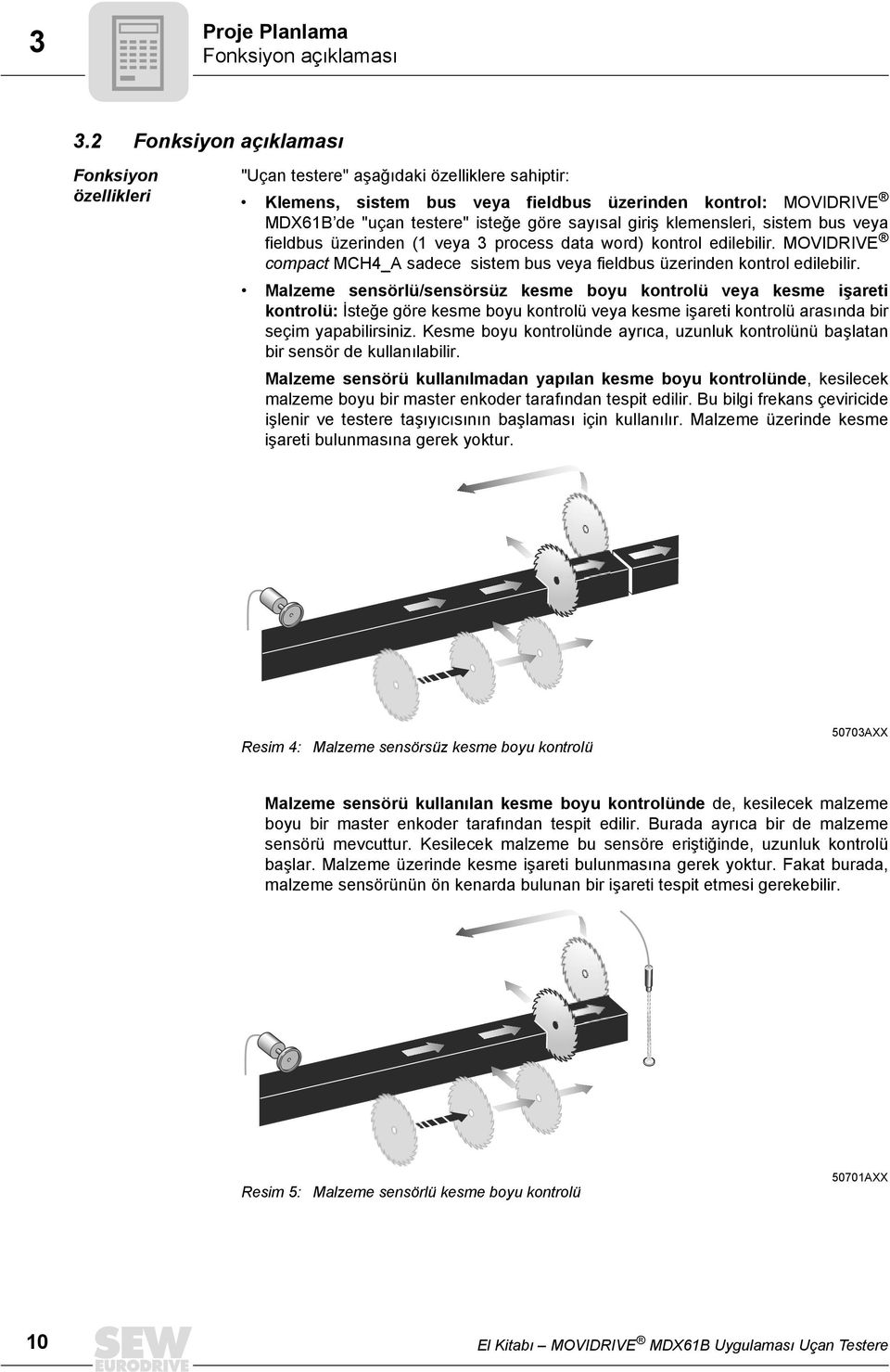 giriş klemensleri, sistem bus veya fieldbus üzerinden ( veya process data word) kontrol edilebilir. MOVIDRIVE compact MCH4_A sadece sistem bus veya fieldbus üzerinden kontrol edilebilir.