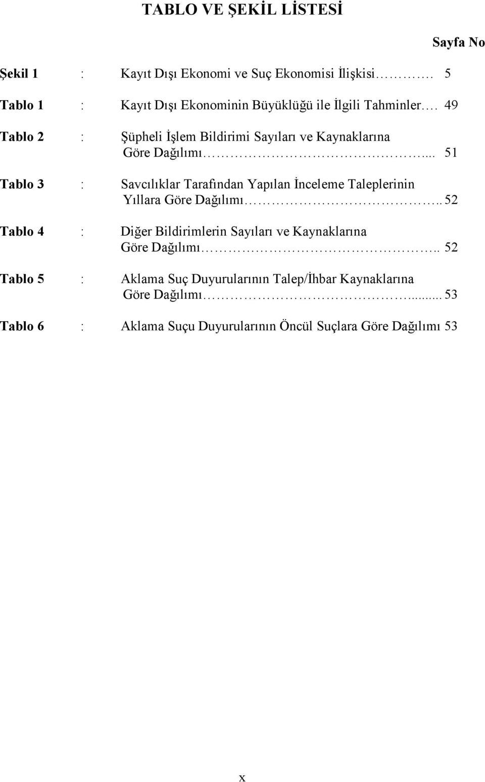 49 Sayfa No Tablo 2 : Şüpheli İşlem Bildirimi Sayıları ve Kaynaklarına Göre Dağılımı.