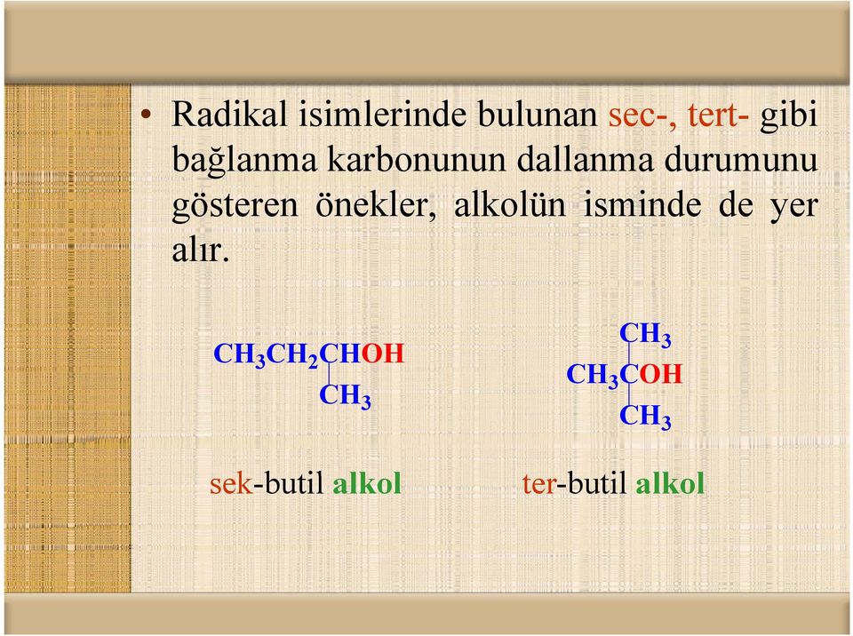 önekler, alkolün isminde de yer alır.