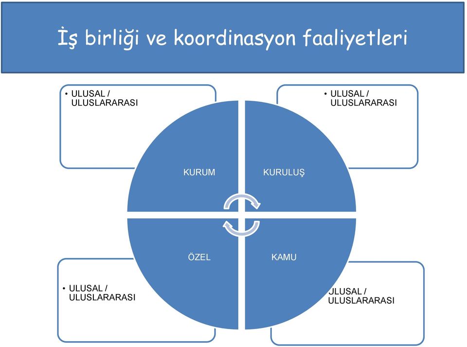 ULUSAL / ULUSLARARASI KURUM KURULUŞ