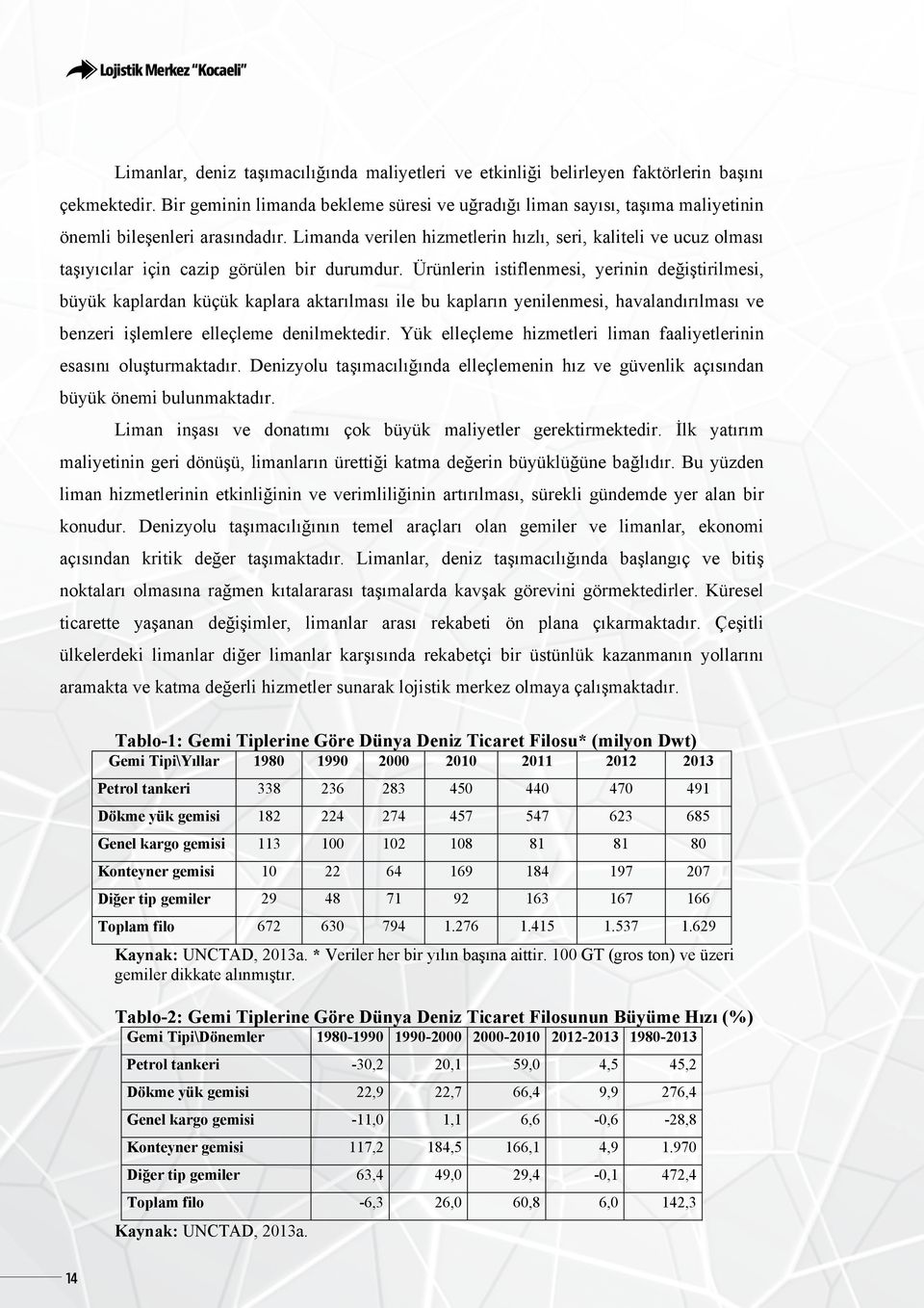 Limanda verilen hizmetlerin h zl, seri, kaliteli ve ucuz olmas taş y c lar için cazip görülen bir durumdur.