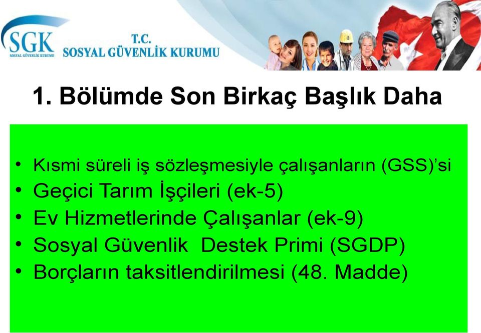 İşçileri (ek-5) Ev Hizmetlerinde Çalışanlar (ek-9)