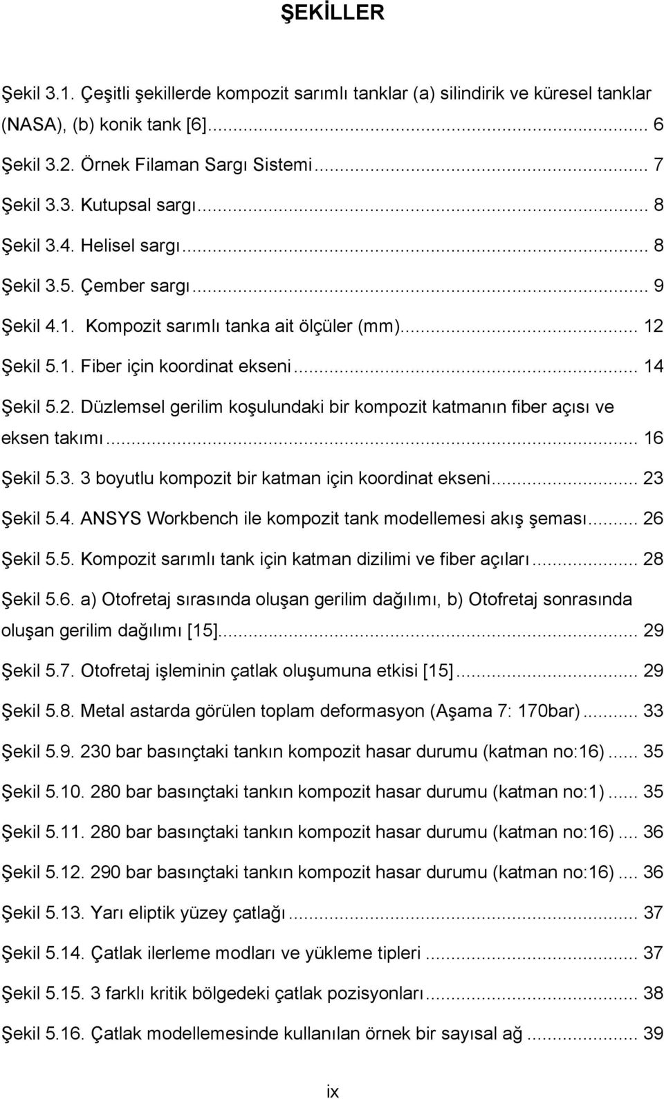 Şekil 5.1. Fiber için koordinat ekseni... 14 Şekil 5.2. Düzlemsel gerilim koşulundaki bir kompozit katmanın fiber açısı ve eksen takımı... 16 Şekil 5.3.