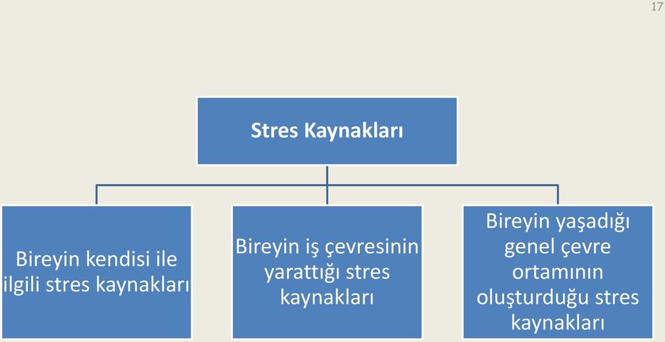 çevresinin yarattığı stres kaynakları